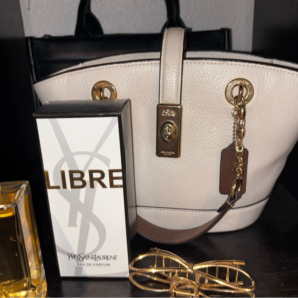 Coach Black and Cream Tote Bag